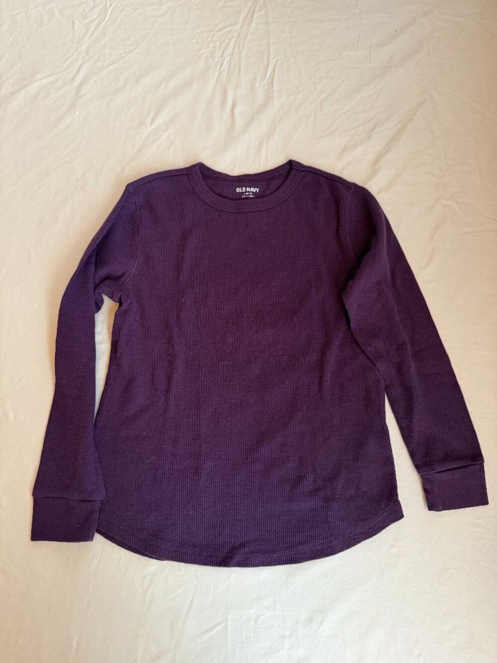 Old Navy Girl's waffle‑knit long‑sleeve top Size L (10-12)